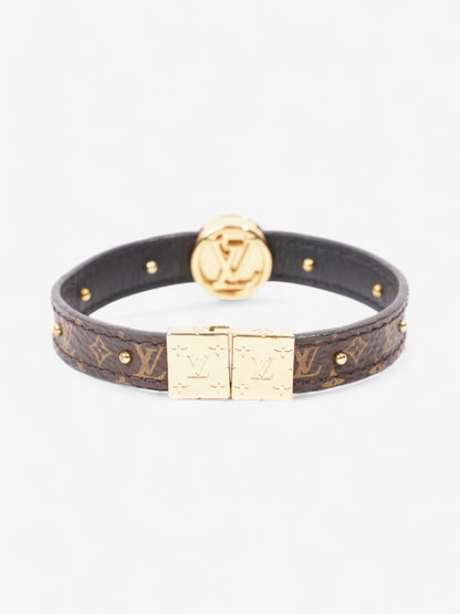Louis Vuitton LV Circle Reversible Bracelet Monogram / Gold / Black Canvas Medium