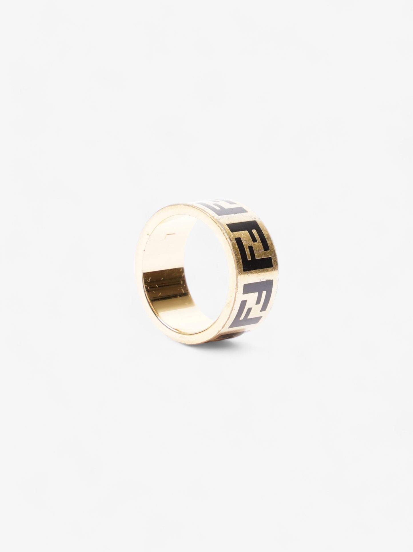 Fendi Forever Fendi Ring Gold / Black Brass L (58mm)