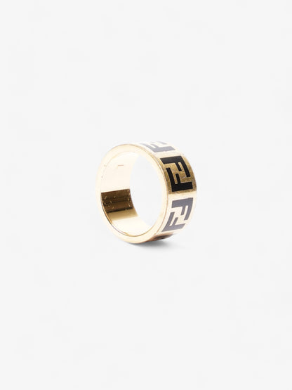 Fendi Forever Fendi Ring Gold / Black Brass L (58mm)