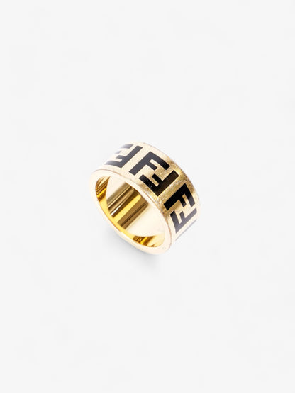 Fendi Forever Fendi Ring Gold / Black Brass L (58mm)
