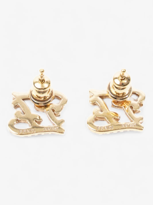 Fendi FF Earrings Gold / White Base Metal