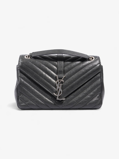 Saint Laurent College Black Lambskin Leather Medium