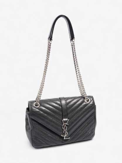 Saint Laurent College Black Lambskin Leather Medium