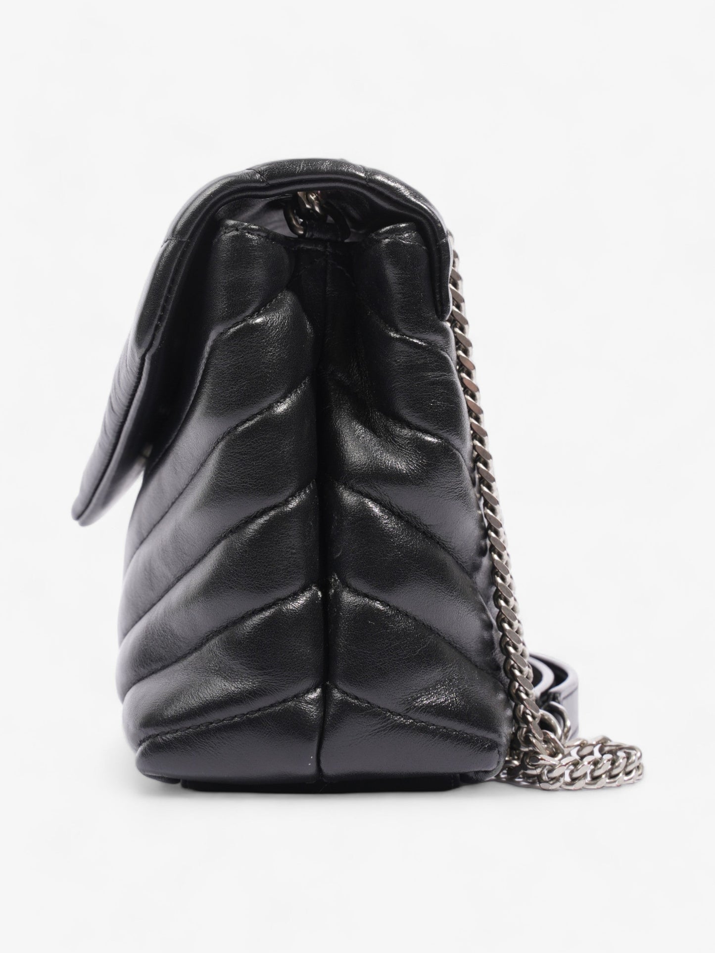 Saint Laurent Lou Lou Black Calfskin Leather Small
