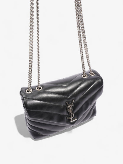 Saint Laurent Lou Lou Black Calfskin Leather Small