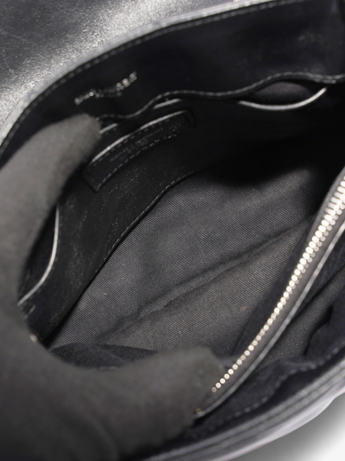 Saint Laurent Lou Lou Black Calfskin Leather Small