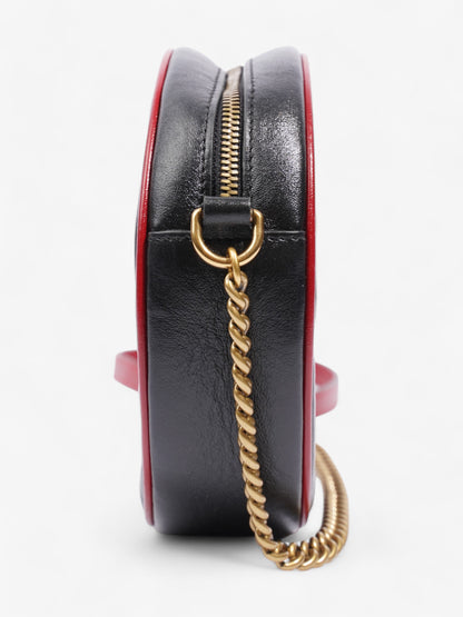 Gucci GG Marmont Round Black / Red Matelasse Leather