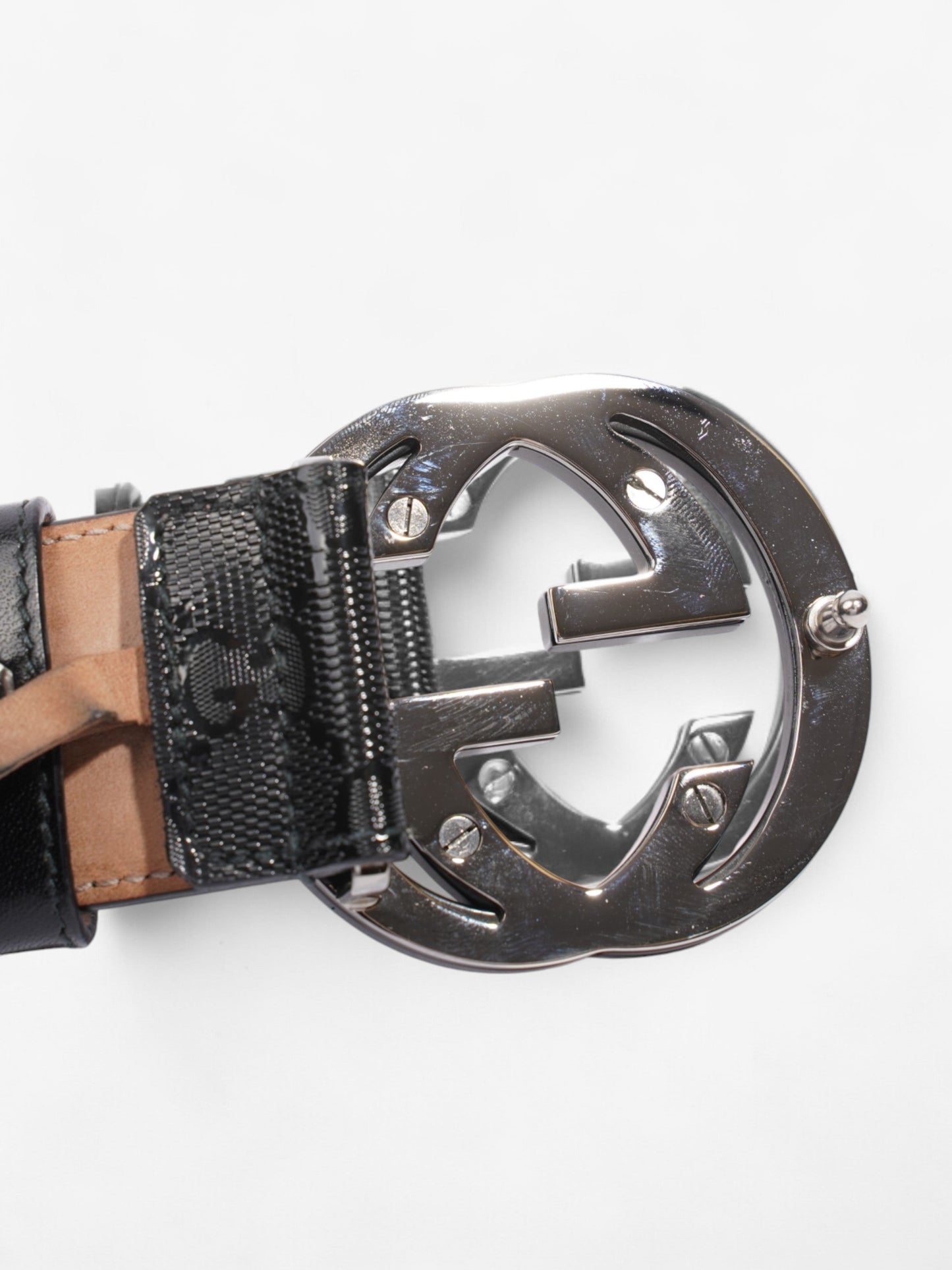 Gucci Interlocking G Belt Black Canvas 95cm / 38"