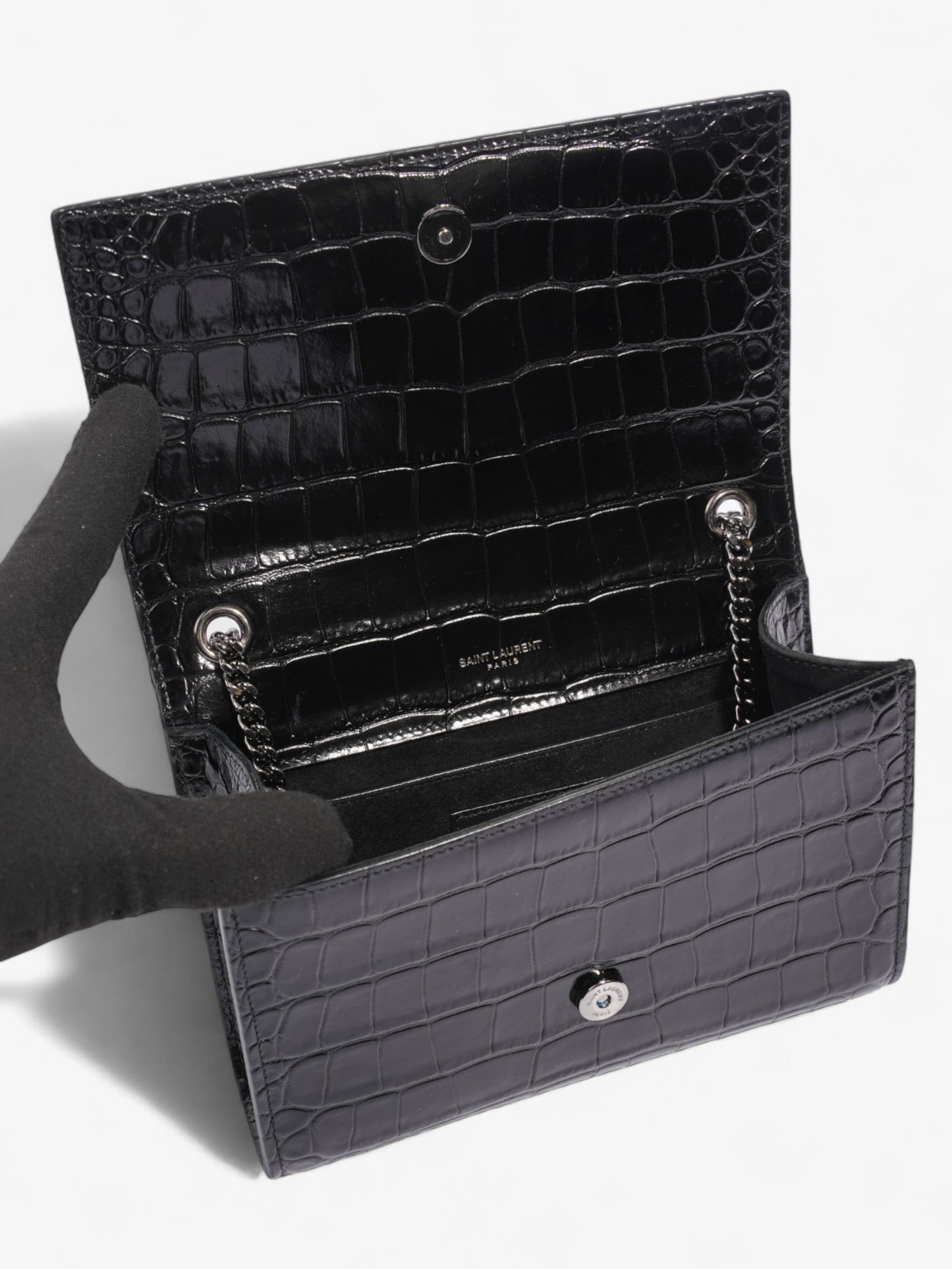 Saint Laurent Kate Black Calfskin Leather Small