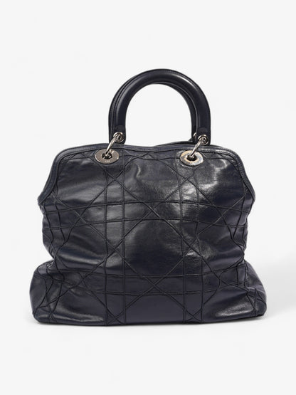Christian Dior Granville Bag Navy Blue Leather Medium