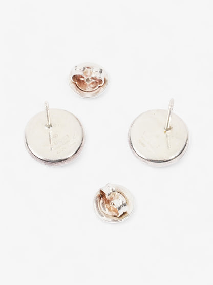 Gucci Logo Earrings Silver Silver Sterling