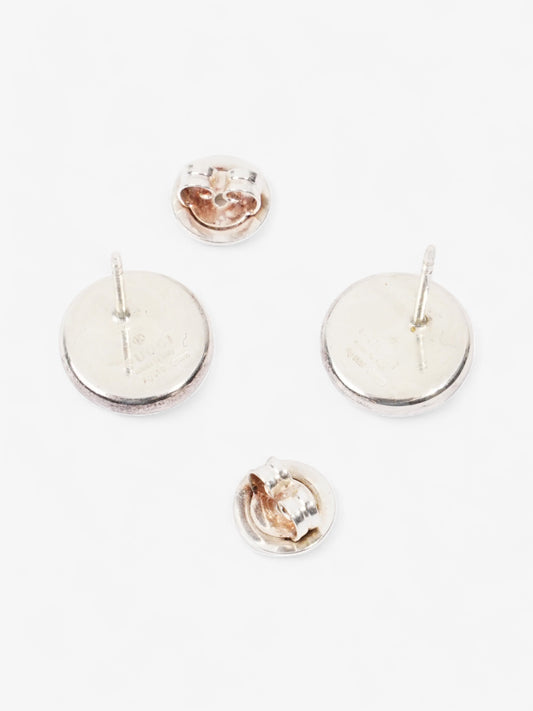 Gucci Logo Earrings Silver Silver Sterling