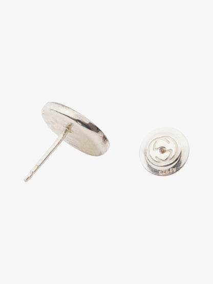 Gucci Logo Earrings Silver Silver Sterling