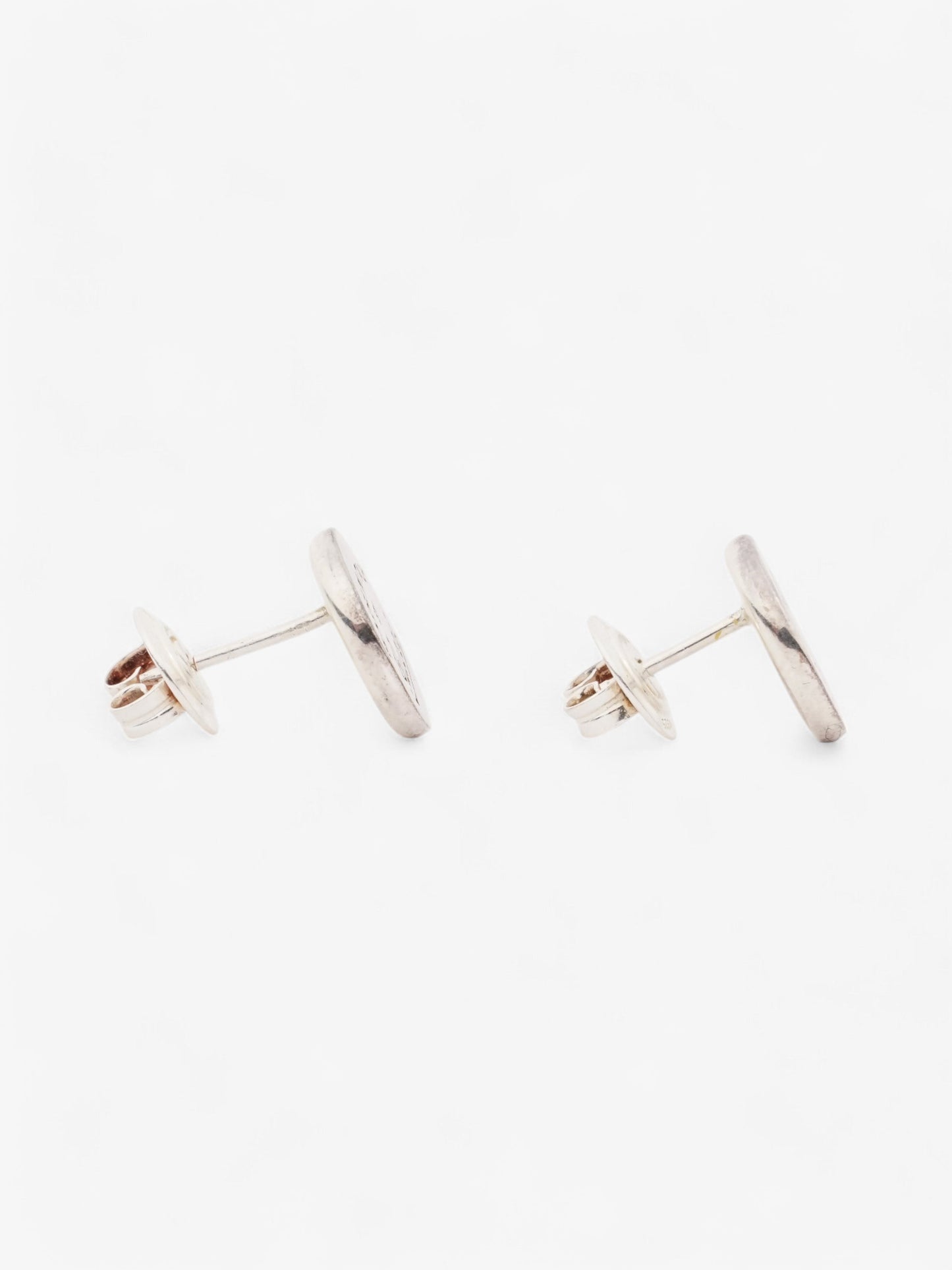 Gucci Logo Earrings Silver Silver Sterling
