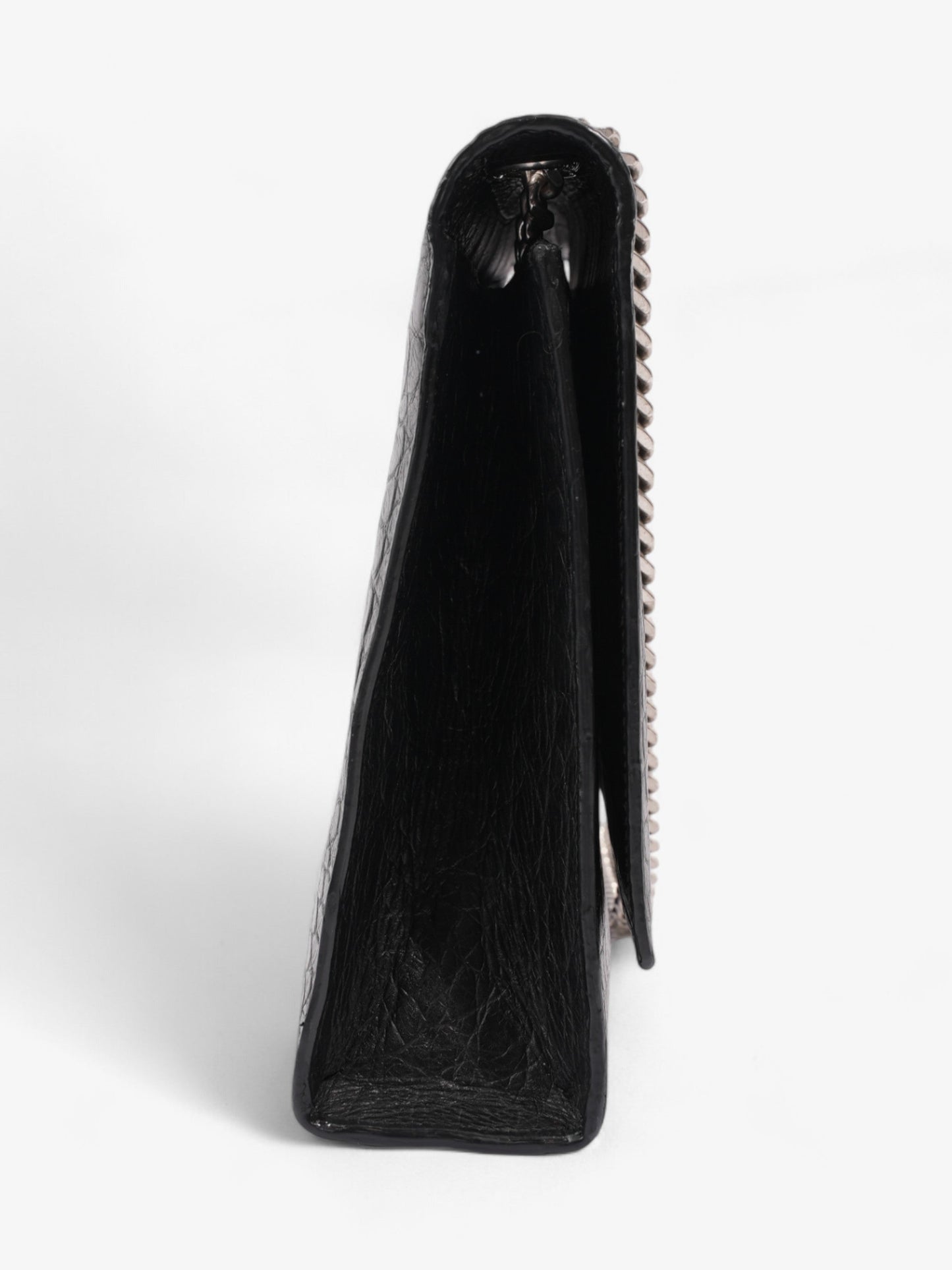 Saint Laurent Kate Black Embossed Leather