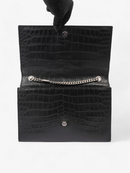 Saint Laurent Kate Black Embossed Leather