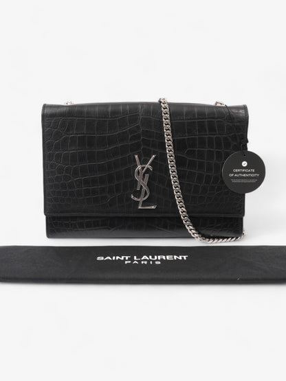 Saint Laurent Kate Black Embossed Leather
