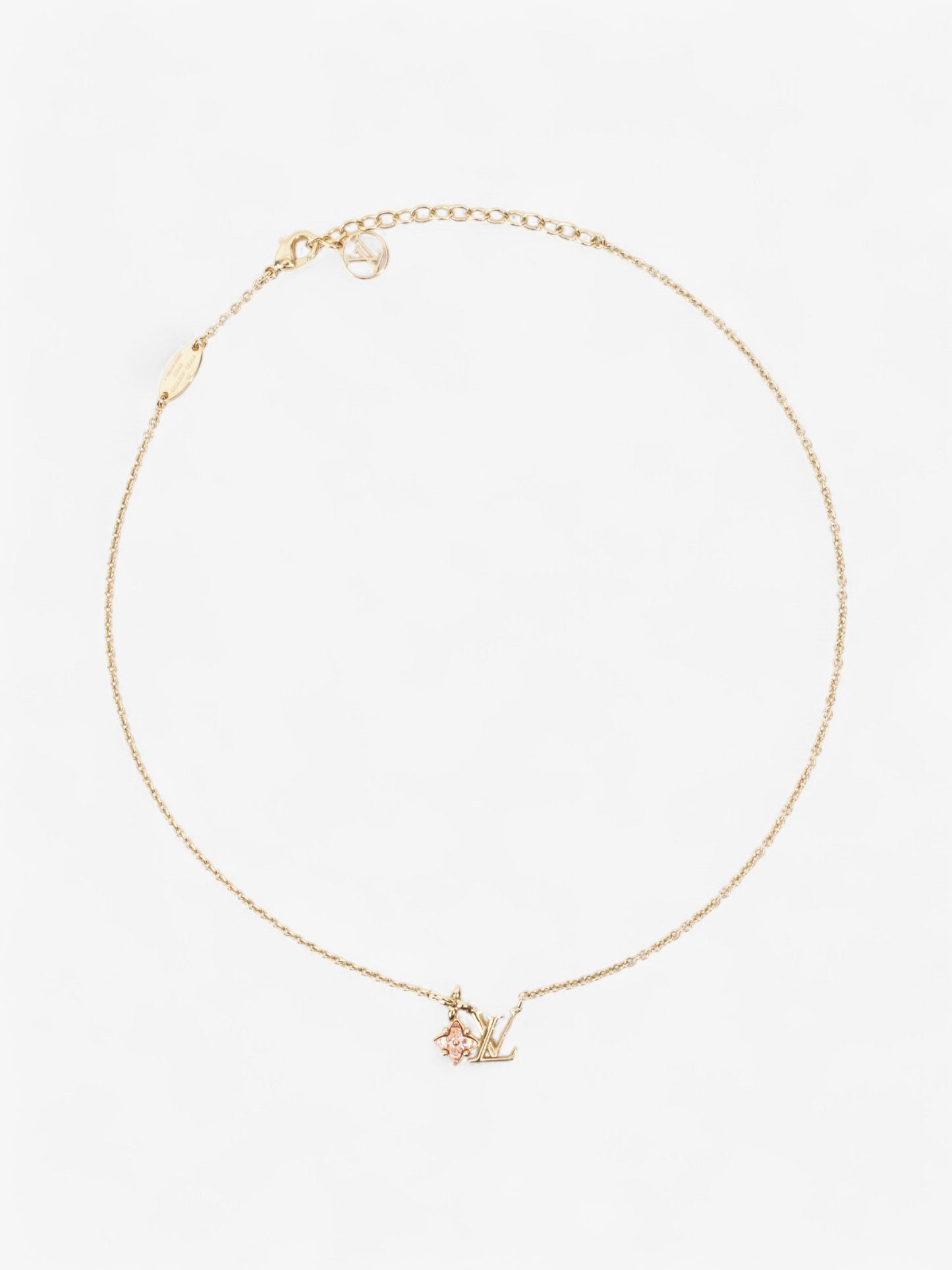 Louis Vuitton Loulougram Necklace Gold / Pink Base Metal
