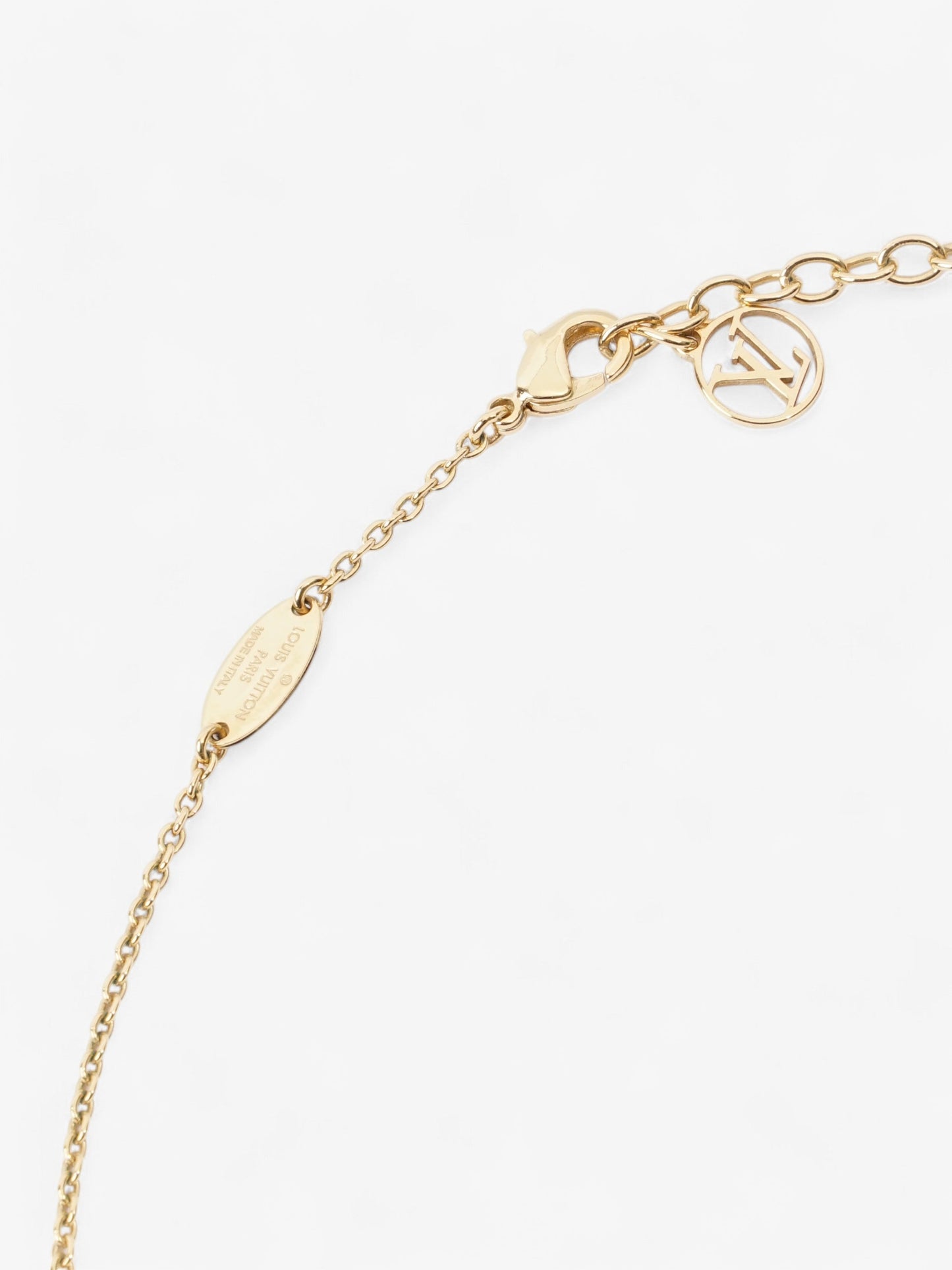 Louis Vuitton Loulougram Necklace Gold / Pink Base Metal