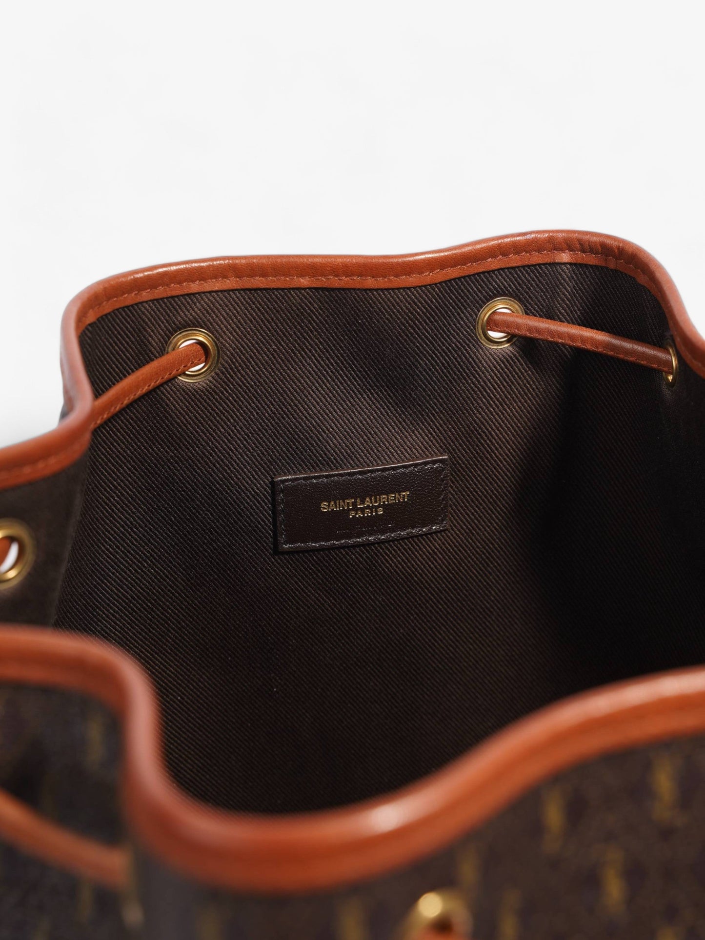 Saint Laurent Le Long Bucket Bag Monogram Canvas