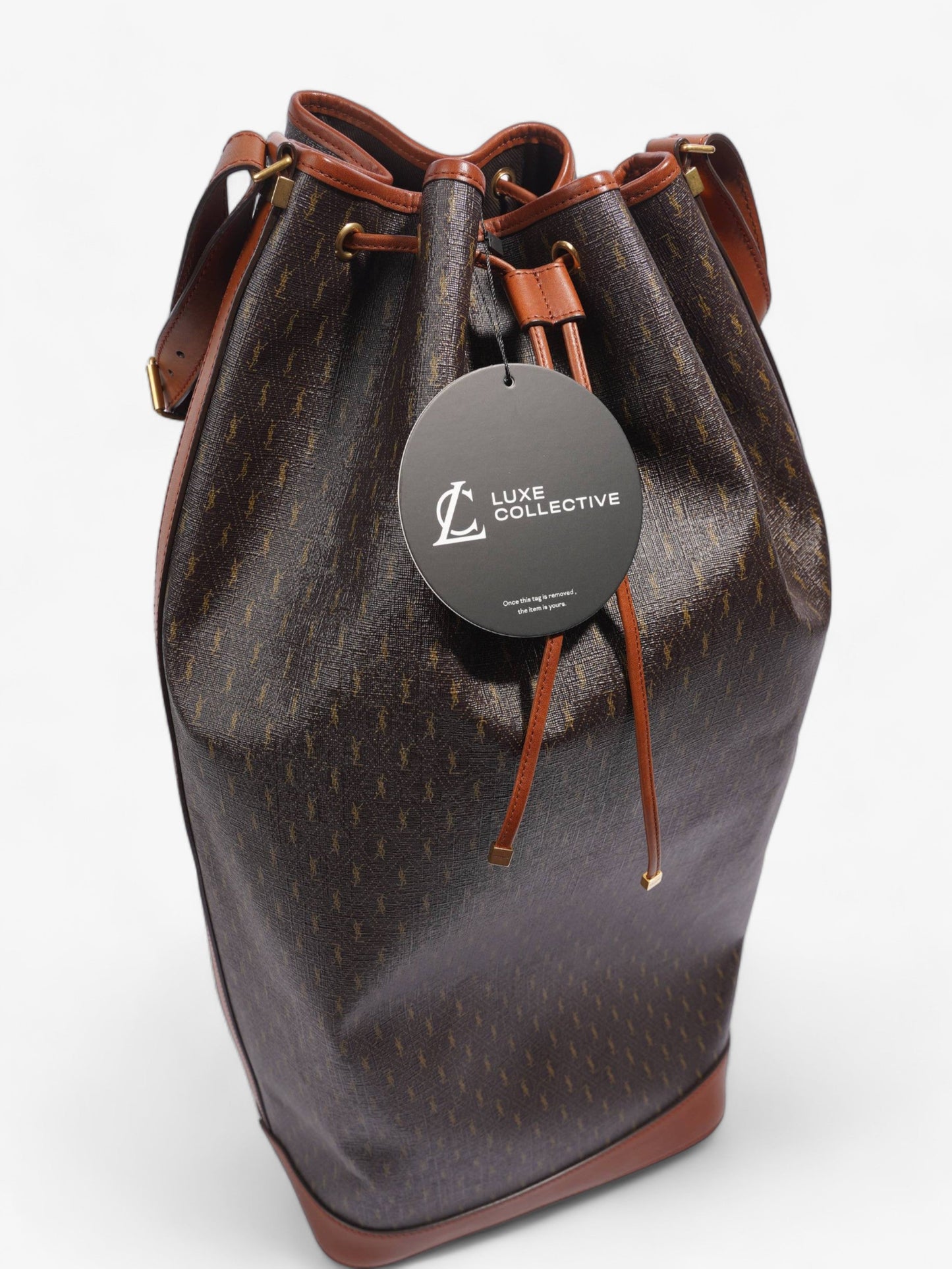 Saint Laurent Le Long Bucket Bag Monogram Canvas