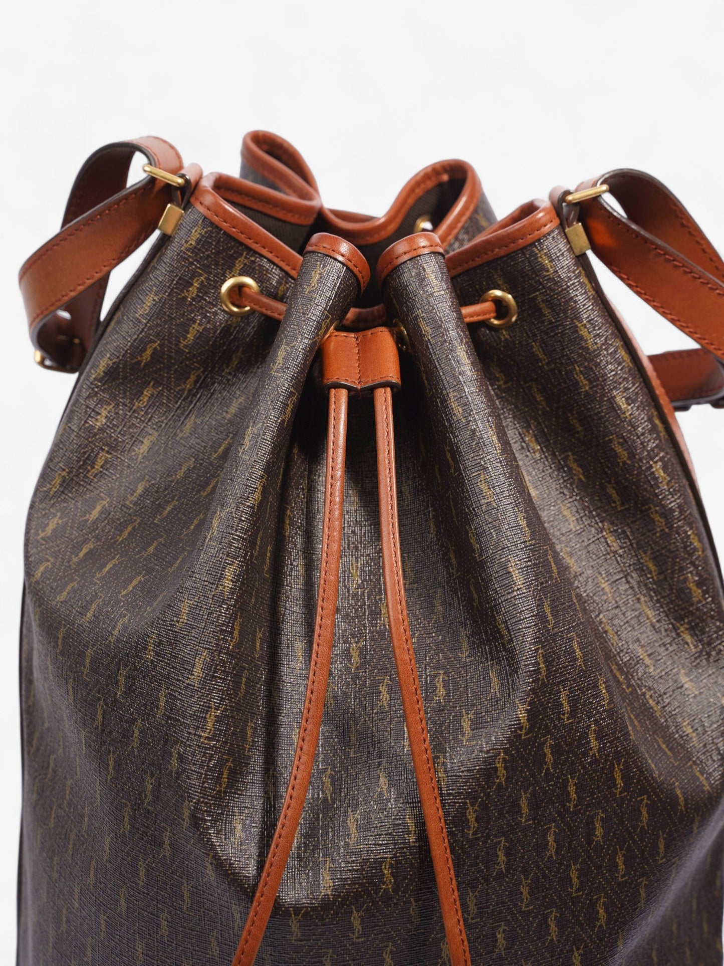 Saint Laurent Le Long Bucket Bag Monogram Canvas