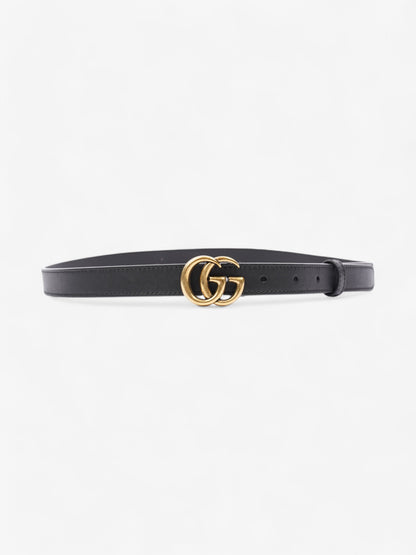 Gucci GG Marmont Thin Belt Black / Gold Leather 95cm / 38"
