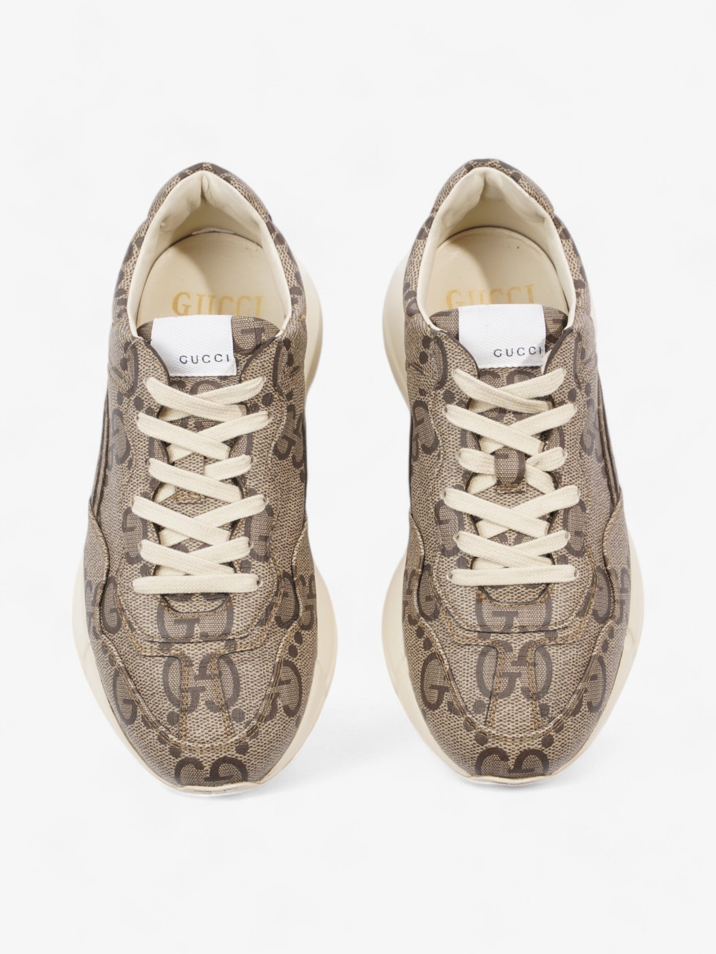 Gucci Rhyton Sneakers Beige  Canvas EU 39.5 UK 5.5