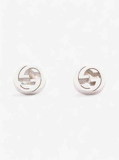 Gucci Interlocking G Earrings Silver Silver Sterling