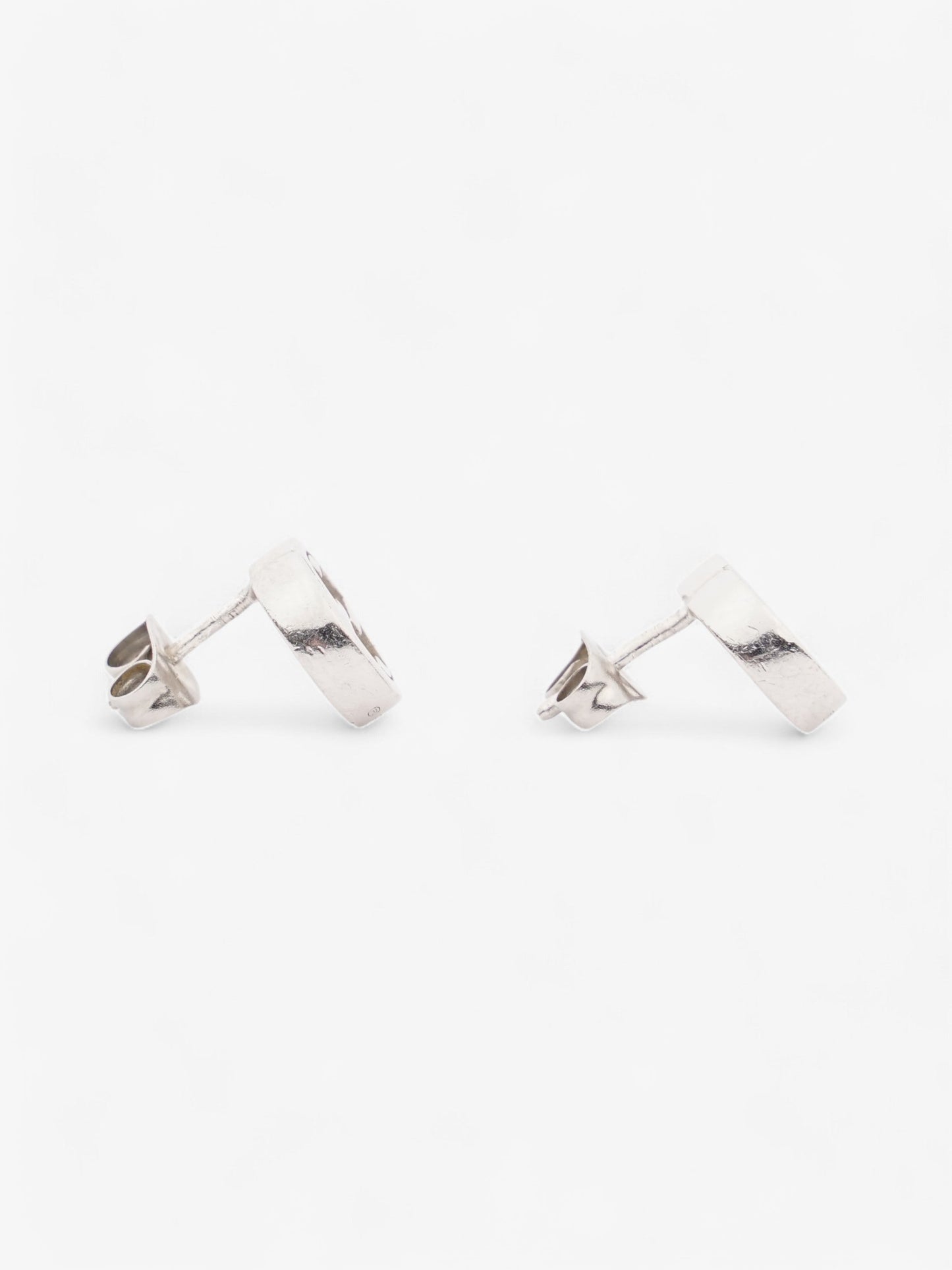 Gucci Interlocking G Earrings Silver Silver Sterling