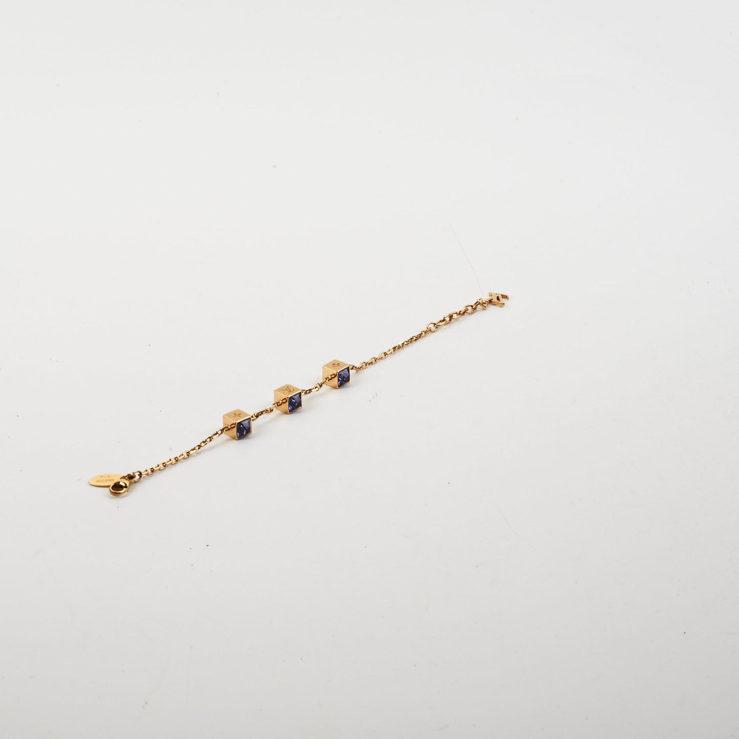 Louis Vuitton Crystal Gamble Gold Tone Bracelet