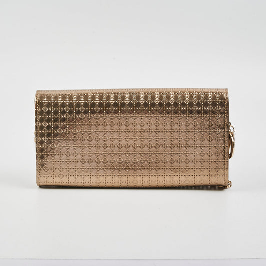 Christian Dior Champange Gold Wallet On Chain  WOC