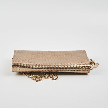 Christian Dior Champange Gold Wallet On Chain  WOC
