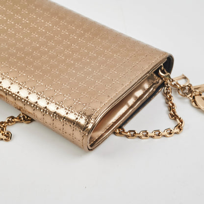 Christian Dior Champange Gold Wallet On Chain  WOC