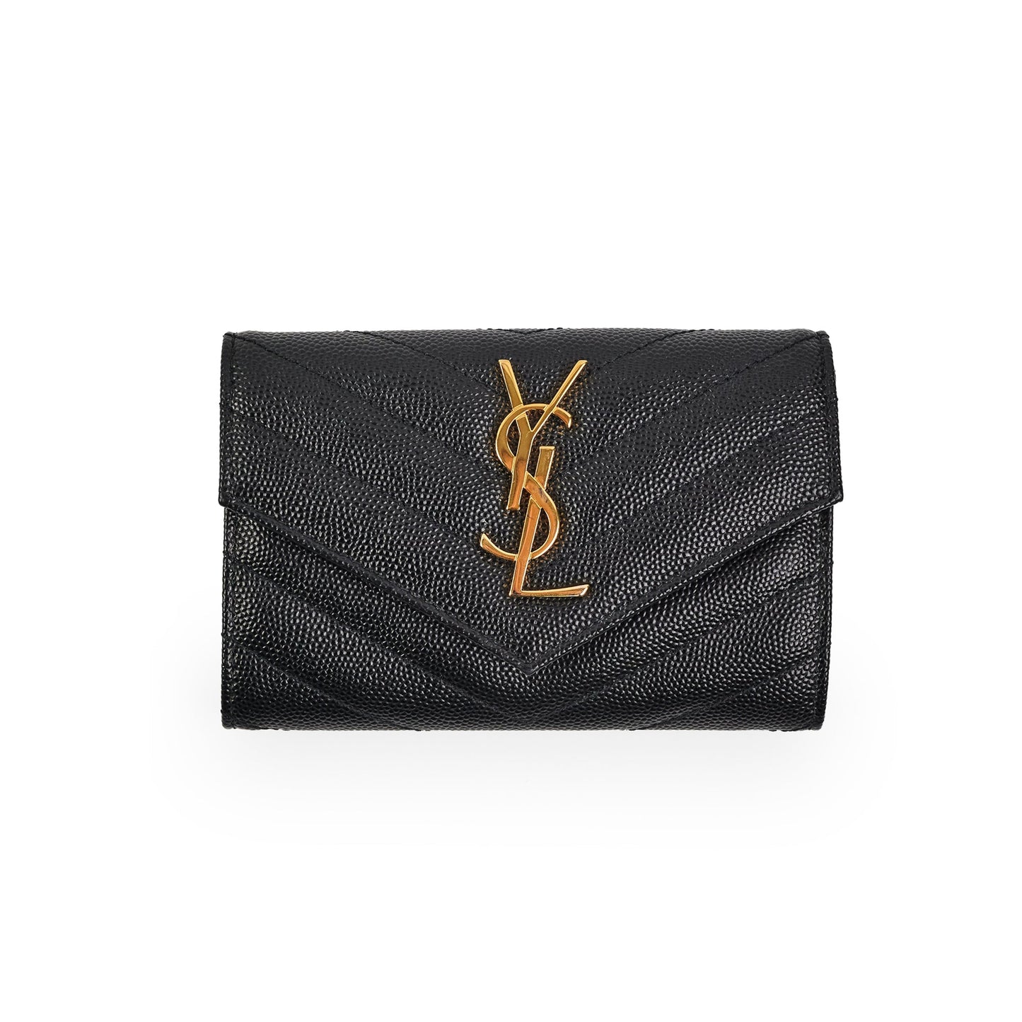 Saint Laurent Black Flap Card Case