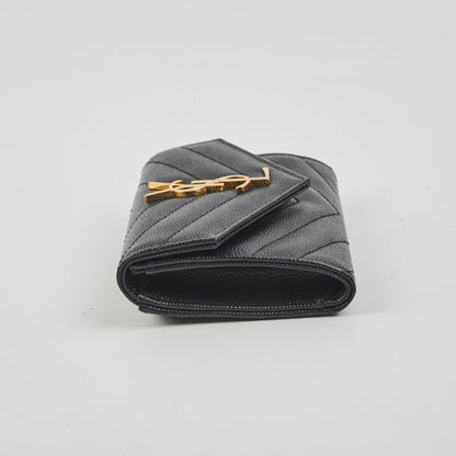 Saint Laurent Black Flap Card Case