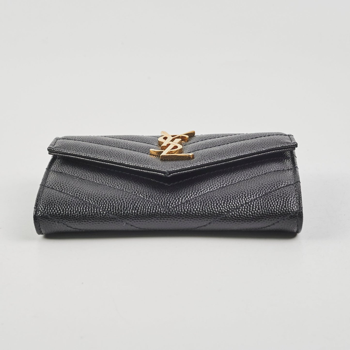 Saint Laurent Black Flap Card Case