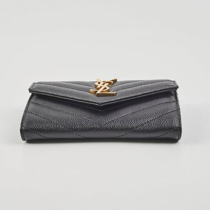 Saint Laurent Black Flap Card Case