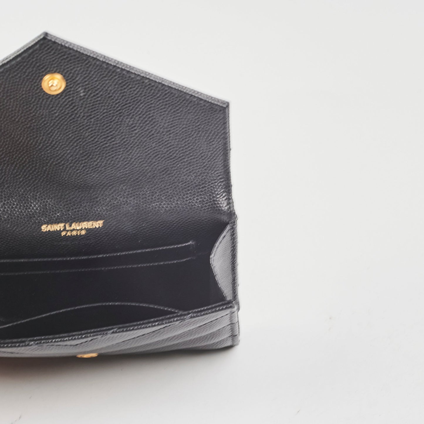 Saint Laurent Black Flap Card Case