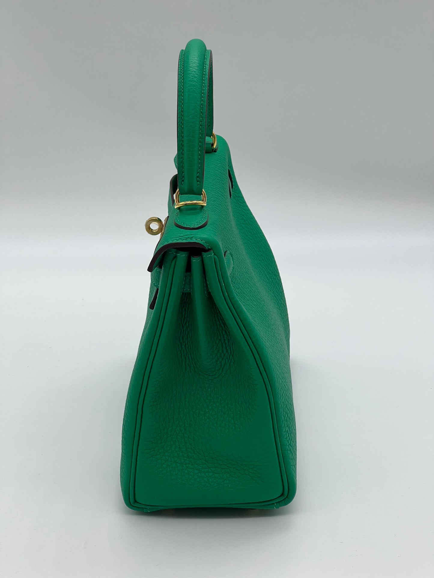 Hermes Kelly 25 Retourne Veau Togo Perso Menthe