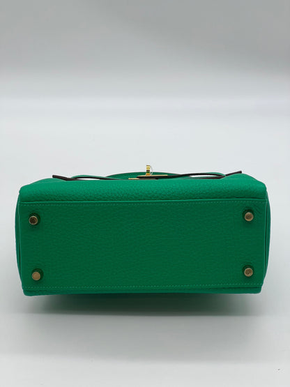 Hermes Kelly 25 Retourne Veau Togo Perso Menthe
