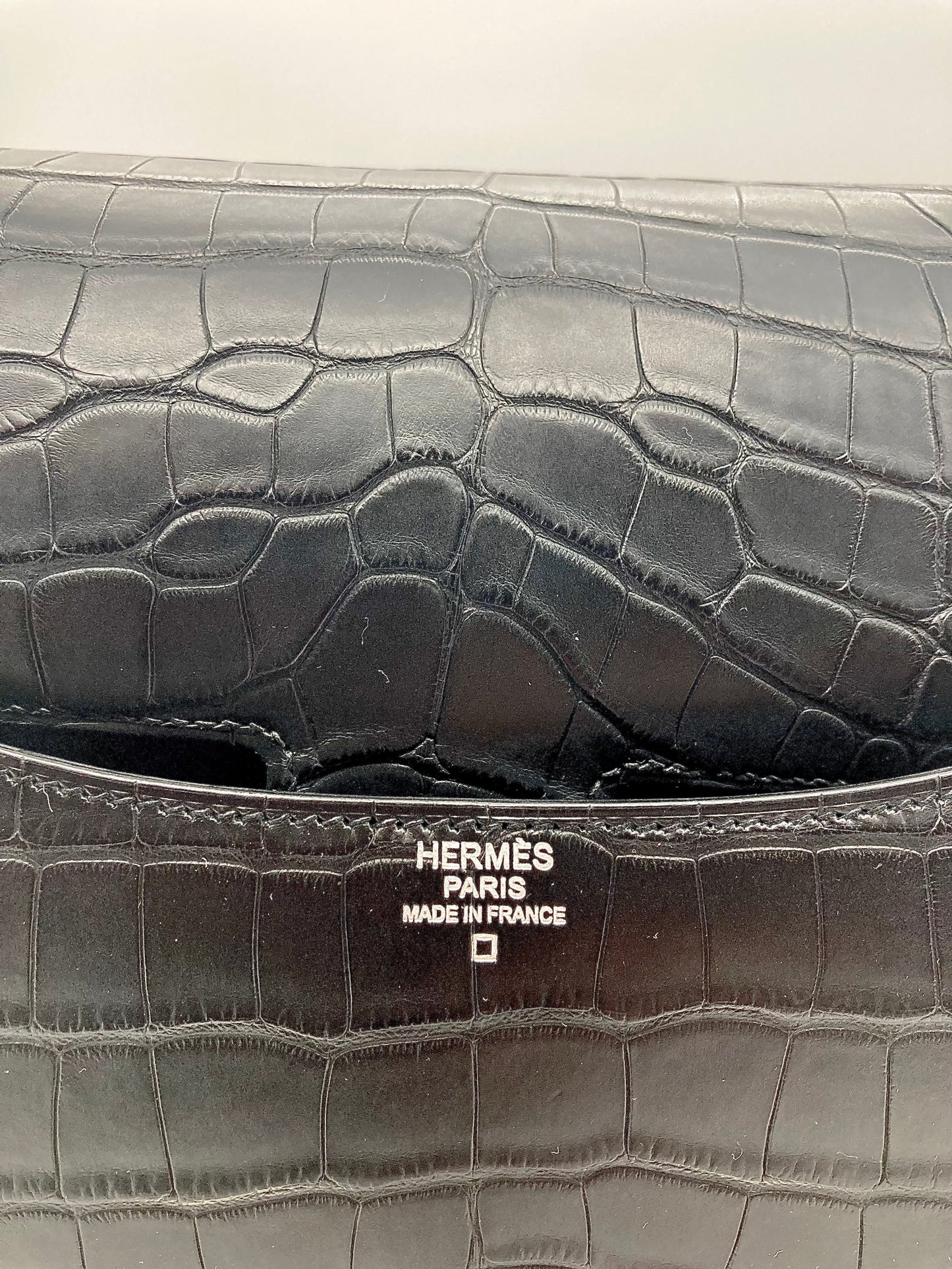 Hermes Constance 24 Matte Black Alligator Ombre Lizard Marquette Palladium Hardware