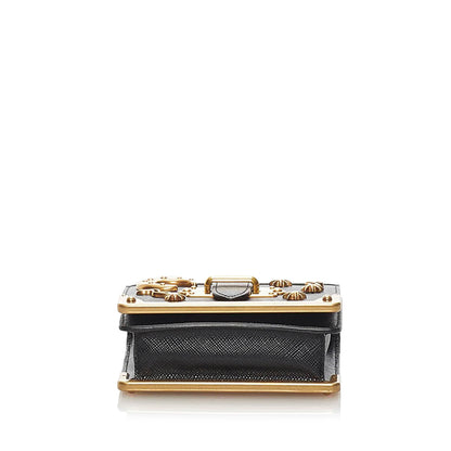 Prada Astrology Micro Cahier Leather Crossbody Bag (SHG-34184)