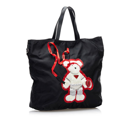 Prada Beijing Olympics Teddy Bear Tessuto Tote (SHG-37098)