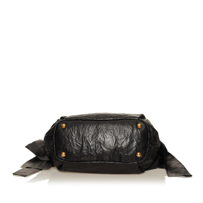 Prada Bow Lambskin Leather Shoulder Bag (SHG-29520)