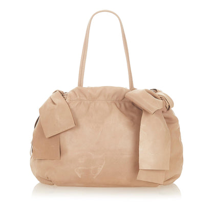 Prada Bow Leather Handbag (SHG-31664)