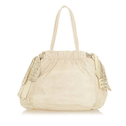 Prada Bow Leather Satchel (SHG-19627)