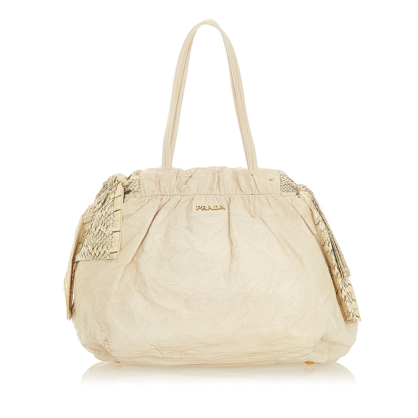 Prada Bow Leather Satchel (SHG-19627)