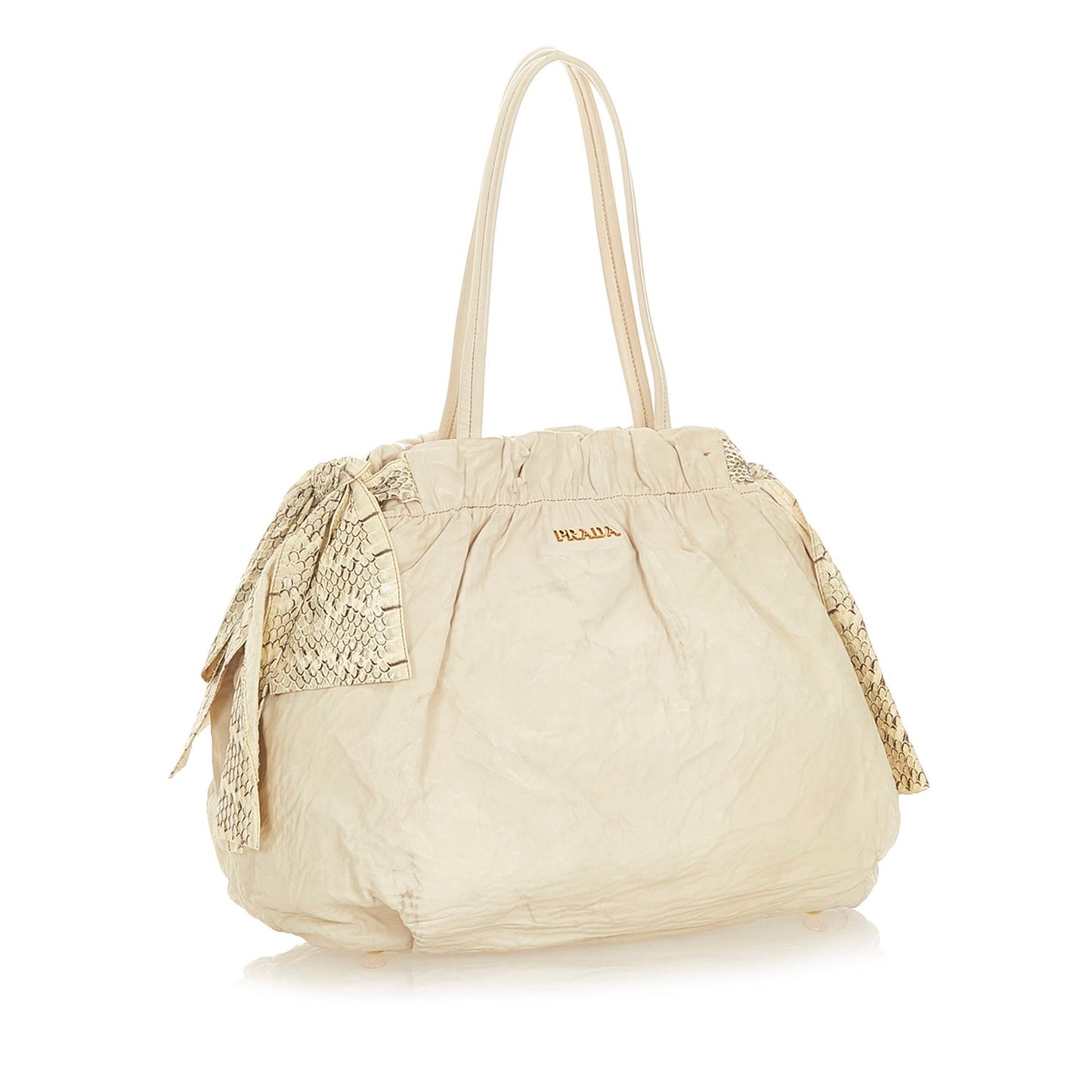 Prada Bow Leather Satchel (SHG-19627)