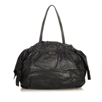 Prada Bow Leather Satchel (SHG-31911)